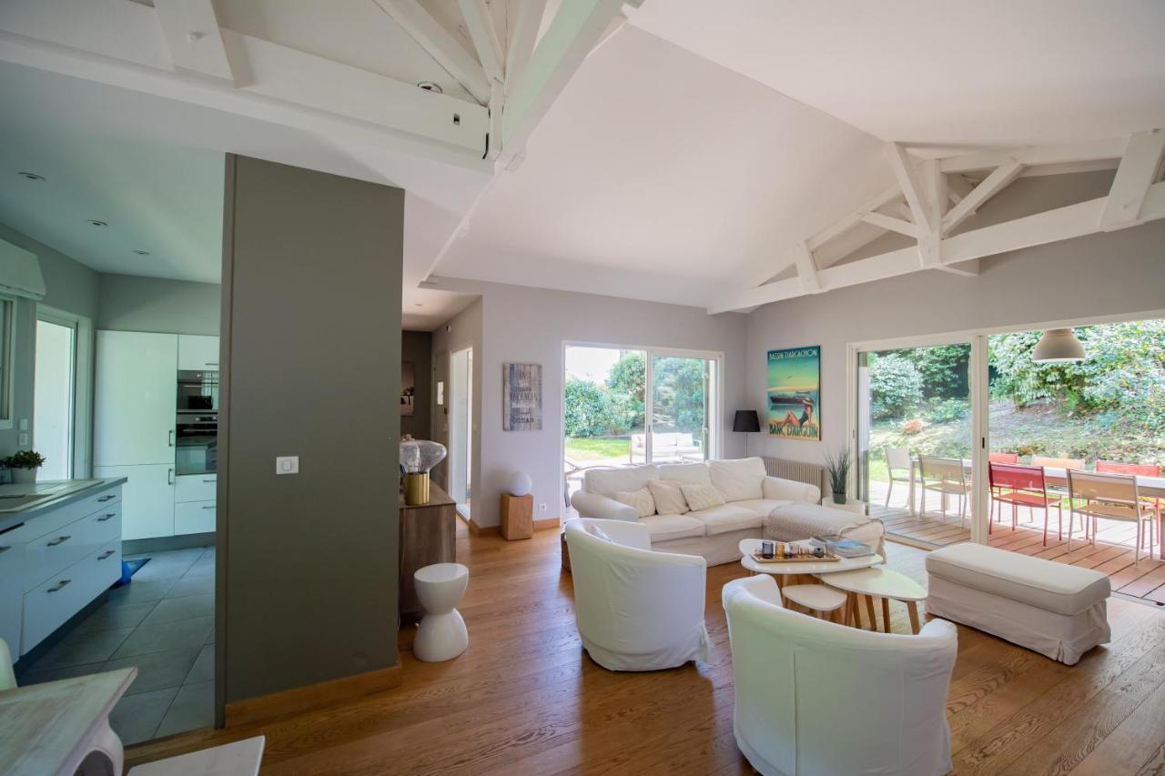 Villa Spacieuse A Arcachon, Proche Plages, Jardin Luaran gambar